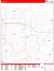 Arcadia Zip Code Wall Map