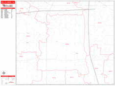 Bellflower Zip Code Wall Map