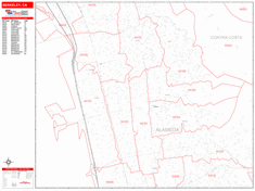 Berkeley Zip Code Wall Map