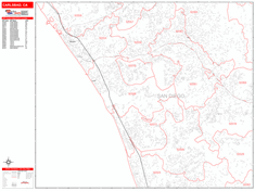 Carlsbad Zip Code Wall Map