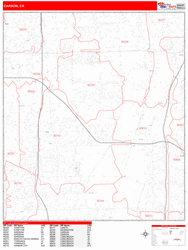 Carson Zip Code Wall Map