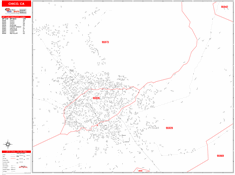 Chico Zip Code Wall Map