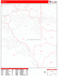 Chino Zip Code Wall Map