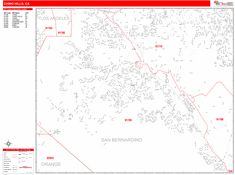 Chino Hills Wall Map