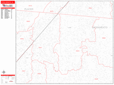 Citrus Heights Zip Code Wall Map