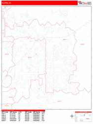 Clovis Zip Code Wall Map