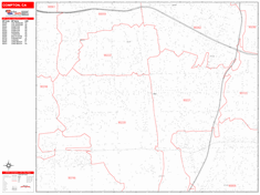 Compton Zip Code Wall Map