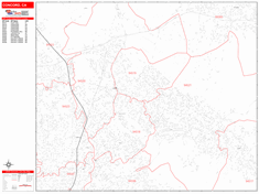 Concord Zip Code Wall Map