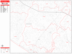 Costa Mesa Zip Code Wall Map