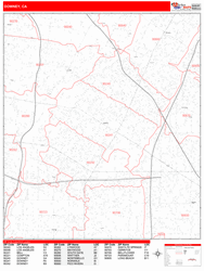 Downey Zip Code Wall Map