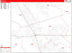 Dublin Zip Code Wall Map