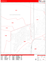 Eastvale Zip Code Wall Map