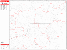 El Cajon Zip Code Wall Map