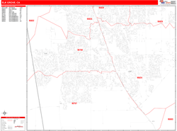 Elk Grove Zip Code Wall Map