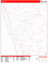 Encinitas Wall Map