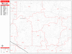 Fullerton Zip Code Wall Map