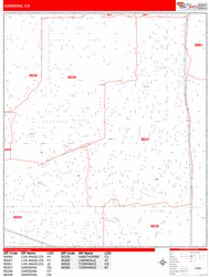 Gardena Zip Code Wall Map