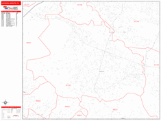 Hacienda Heights Zip Code Wall Map