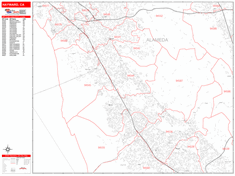 Hayward Zip Code Wall Map