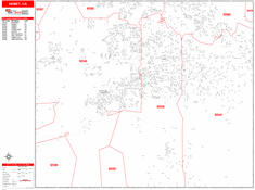 Hemet Zip Code Wall Map