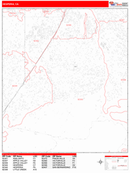 Hesperia Zip Code Wall Map