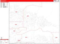 Highland Zip Code Wall Map