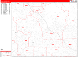 Hollywood Zip Code Wall Map