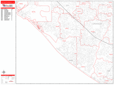 Huntington Beach Zip Code Wall Map