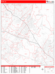 Irvine Zip Code Wall Map