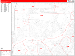 Jurupa Valley Zip Code Wall Map