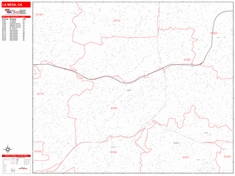 La Mesa Zip Code Wall Map