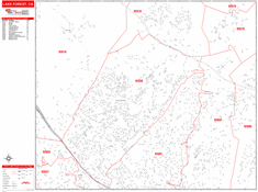 Lake Forest Zip Code Wall Map