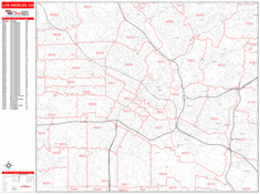 Los Angeles Zip Code Wall Map