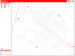 Manteca Zip Code Wall Map