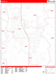 Menifee Zip Code Wall Map