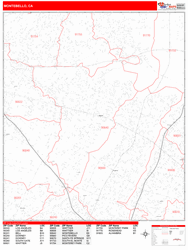 Montebello Zip Code Wall Map