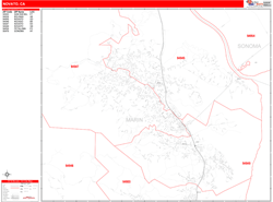 Novato Zip Code Wall Map