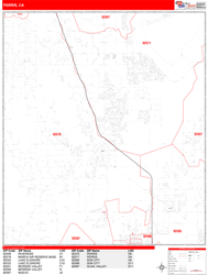 Perris Zip Code Wall Map