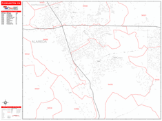 Pleasanton Zip Code Wall Map