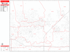 Rancho Cucamonga Zip Code Wall Map