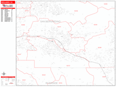 Redlands Zip Code Wall Map