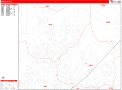 Rocklin Zip Code Wall Map