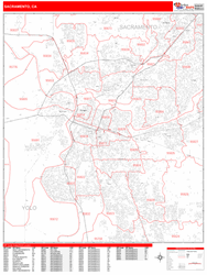 Sacramento Wall Map