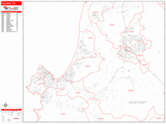 Salinas Zip Code Wall Map