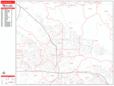 San Bernardino Zip Code Wall Map