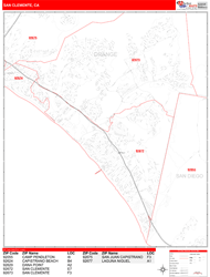 San Clemente Wall Map