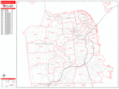 San Francisco Wall Map