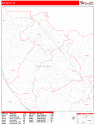 San Mateo Wall Map