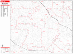 Santa Ana Zip Code Wall Map