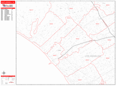 Santa Monica Zip Code Wall Map